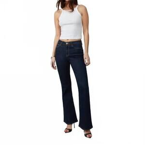 NEW LOLA JEANS alice flare jeans in dark rinse blue